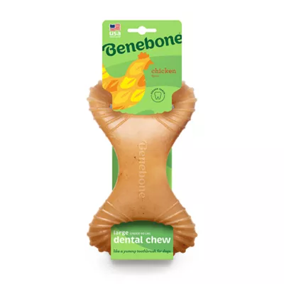 Benebone® Dental Chew Toy Large Size- Bacon, Chicken or Peanut Flavors - Image 1