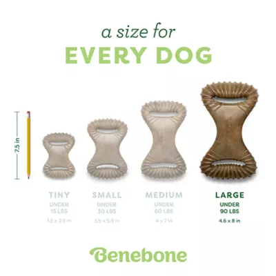 Product Benebone® Dental Chew Toy Large Size- Bacon, Chicken or Peanut Flavors