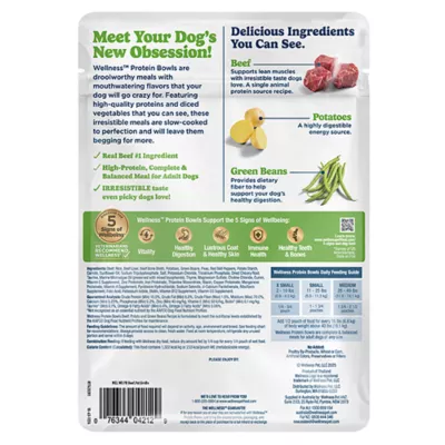 Product Wellness Protein Bowls Slow Cooked Adult Wet Dog Food - Beef, Potato, Green Beans
