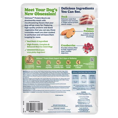 Product Wellness Protein Bowls Slow Cooked Adult Wet Dog Food - Duck, Sweet Potato, Cranberries