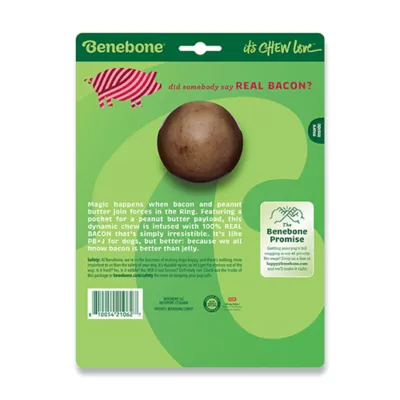 Benebone® Ring Shape Dog Chew Toy Bacon Flavor - Image 2