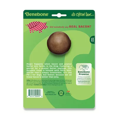 Benebone® Ring Shape Dog Chew Toy Bacon Flavor - Image 2