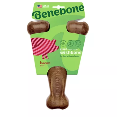 Benebone® Wishbone Dog Chew Giant Toy- Bacon, Chicken or Peanut Flavor - Image 1