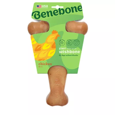 Benebone® Wishbone Dog Chew Giant Toy- Bacon, Chicken or Peanut Flavor - Image 1