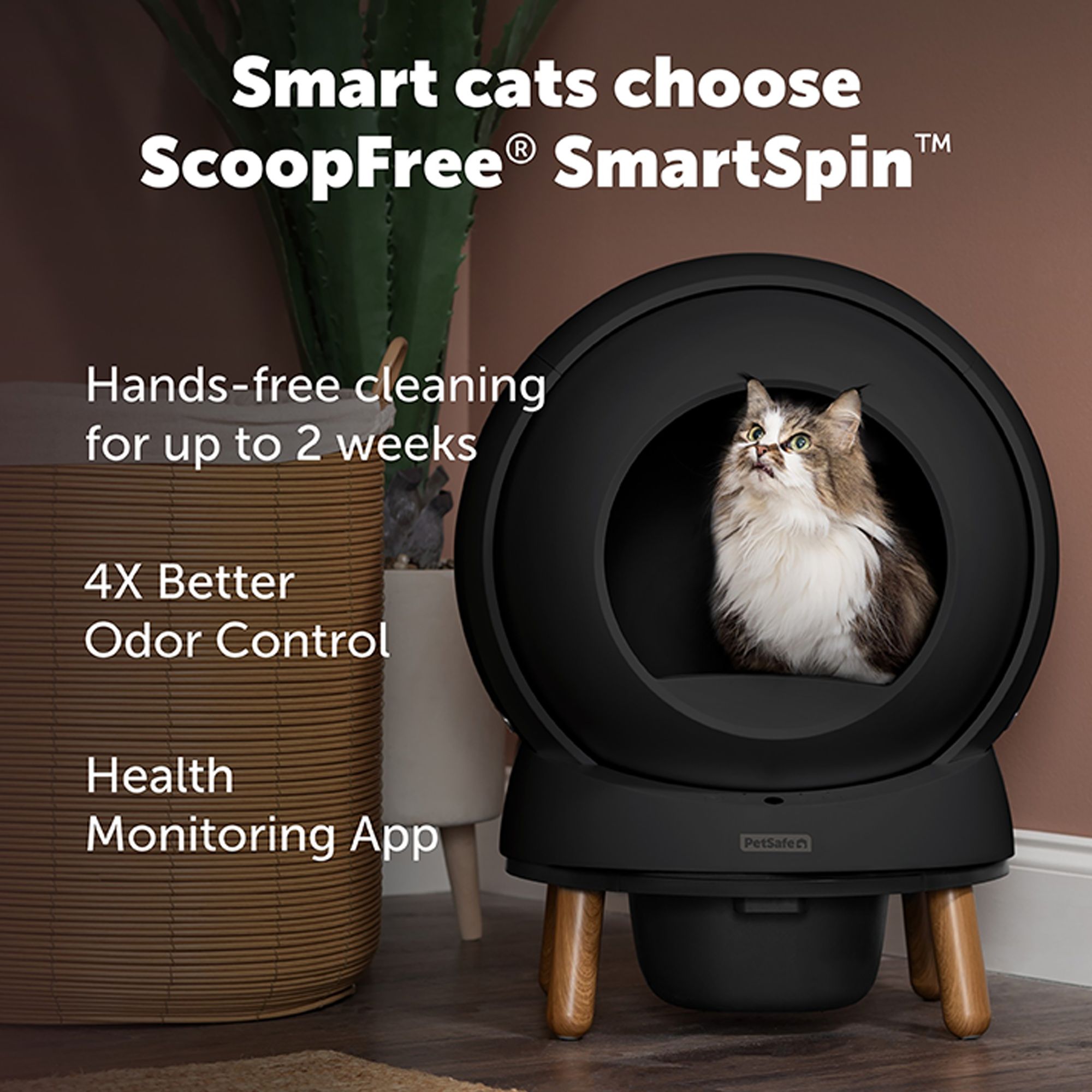 PetSafe® ScoopFree® SmartSpin Automatic Self-Cleaning Litter Box - Black - thumbnail 2