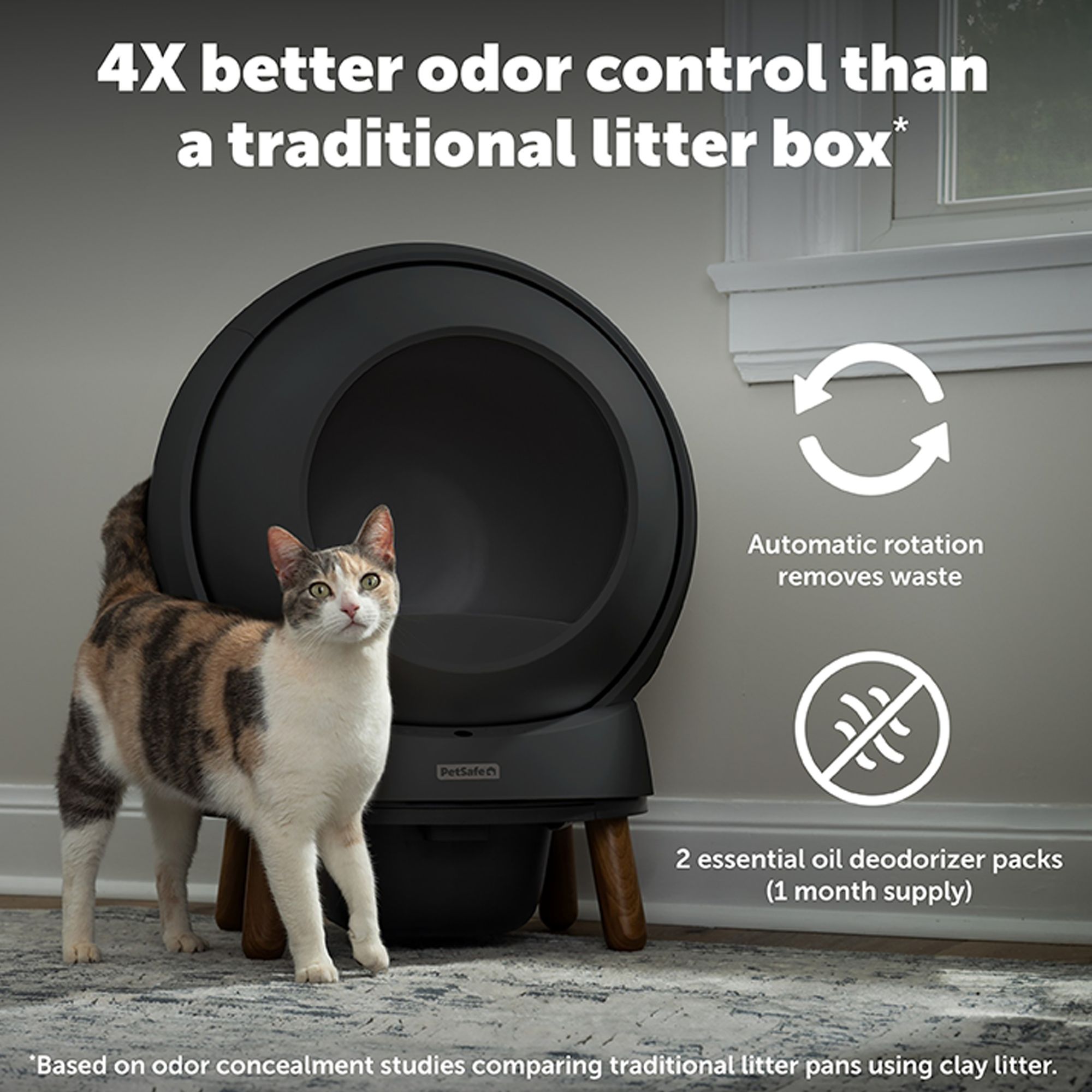 PetSafe® ScoopFree® SmartSpin Automatic Self-Cleaning Litter Box - Black - thumbnail 3