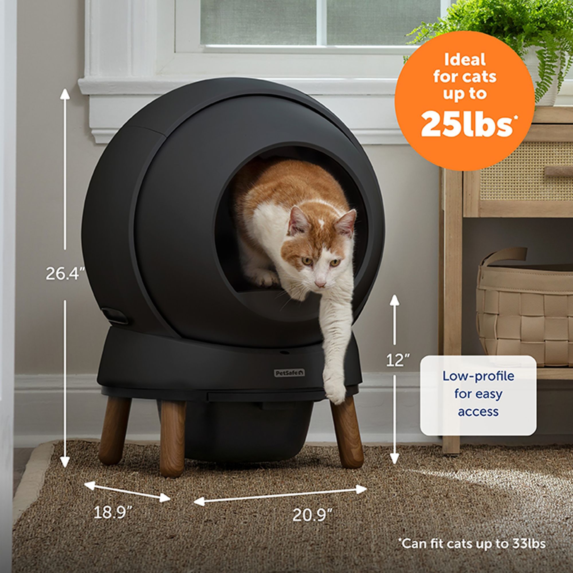 PetSafe® ScoopFree® SmartSpin Automatic Self-Cleaning Litter Box - Black - thumbnail 6