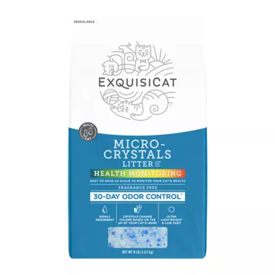 ExquisiCat Litter Crystals Multi-Cat Silica Cat Litter - Unscented, Low Dust - Image 1