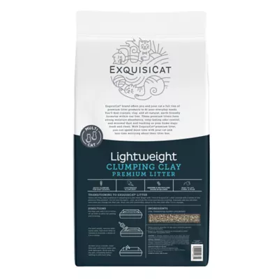 ExquisiCat Lightweight Multi-Cat Climping Clay Premium Cat Litter - Unscented, Low Dust - Image 7