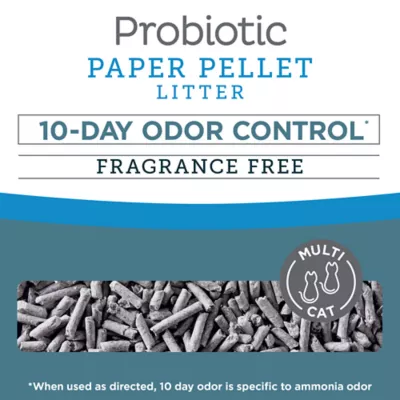 ExquisiCat Naturals Multi-Cat Probiotic Paper Pellet Cat Litter - Unscented, Natural - Image 2