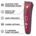 KONG 2-Speed Cordless Dog Grooming Clipper Kit, Low Vibration Motor, Includes 6 Combs, Grey/Red image thumbnail 4