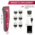 KONG 2-Speed Cordless Dog Grooming Clipper Kit, Low Vibration Motor, Includes 6 Combs, Grey/Red image thumbnail 5