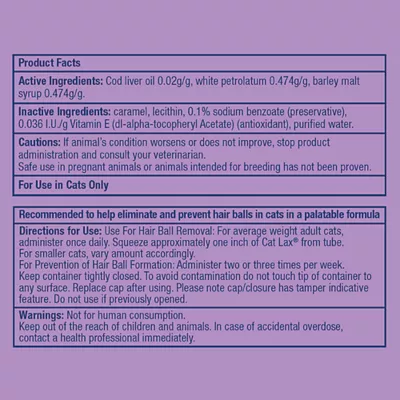 Product Dechra, Cat Lax Hairball Prevention, 2 Oz
