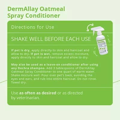 Dechra, DermAllay Oatmeal Spray Conditioner for Dogs, Cats & Horses - Image 3
