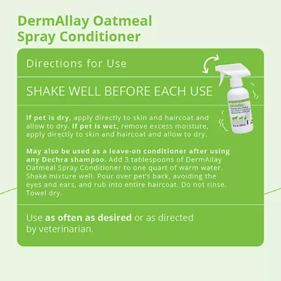 Product Dechra, DermAllay Oatmeal Spray Conditioner for Dogs, Cats & Horses