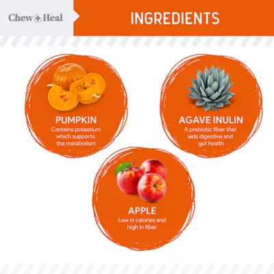 Product Chew + Heal Crunchy Treats with Pumpkin & Prebiotics