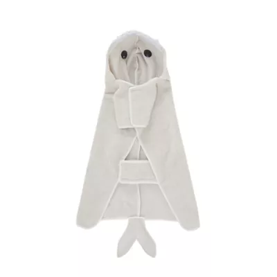 Top Paw® Shark Hooded Dog Towel - Adjustable Belly Band - Super-Absorbent - Gray - Image 4