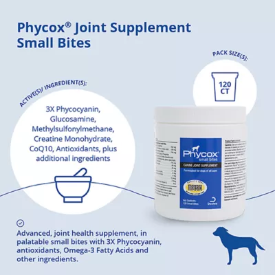 Product Dechra, Phycox Small Bites Advanced Joint Health Supplement for Dogs, 120 Count