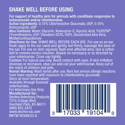 Product Dechra, Mal-A-Ket® Plus TrizEDTA® Flush, Ear Cleanser for Dogs & Cats
