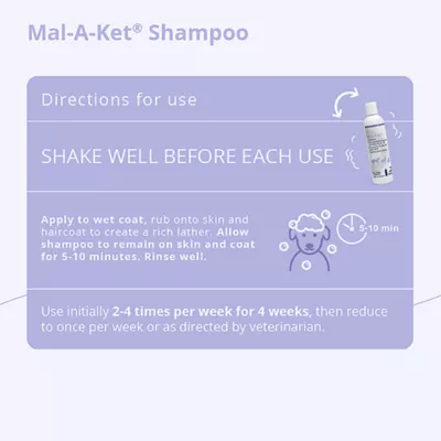 Product Dechra, Mal-A-Ket Skin Health Shampoo for Dogs, Cats & Horses, 8 Oz