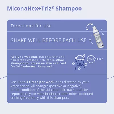 Product Dechra, MiconaHex+Triz Skin Health Shampoo for Dogs, Cats & Horses