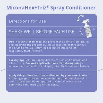 Dechra, MiconaHex + Triz Spray Conditioner for Dogs, Cats & Horses - Image 2