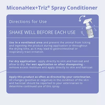 Product Dechra, MiconaHex + Triz Spray Conditioner for Dogs, Cats & Horses