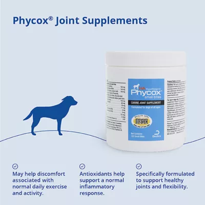 Product Dechra, Phycox HypoAllergenic Small Bites for Dogs, Hip & Joint Supplement, 120 Count