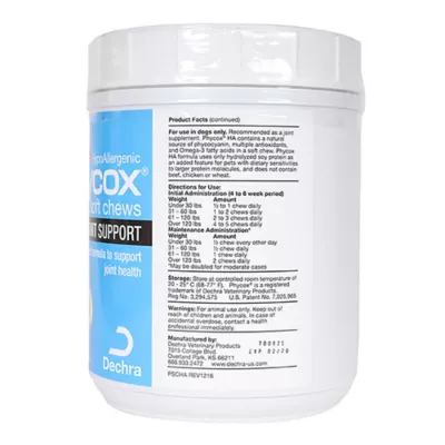 Product Dechra, Phycox Hypoallergenic Soft Chews for Dogs, Hip & Joint Supplement, 120 Count