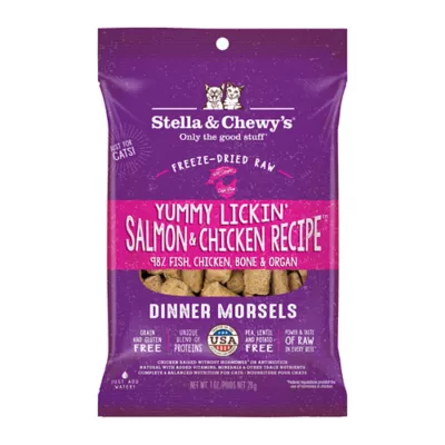 Stella & Chewy's Dinner Morsels Freeze Dried Cat Food - Grain Free, Salmon & Chicken Recipe - Image 1