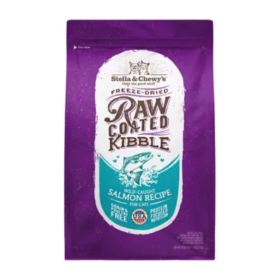 Stella & Chewy's Raw Coated Kibble Dry Cat Food - Grain Free, Salmon Recipe - Image 1