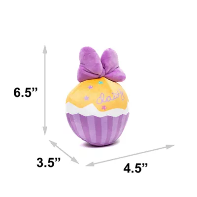 Product Buckle-Down Daisy Duck Script Cupcake Plush Dog Toy