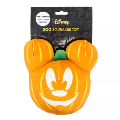 Product Buckle-Down Mickey Mouse Pumpkin Face Plush Dog Toy