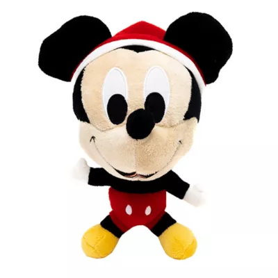 Product Buckle-Down Mickey Mouse Santa Hat Plush Dog Toy