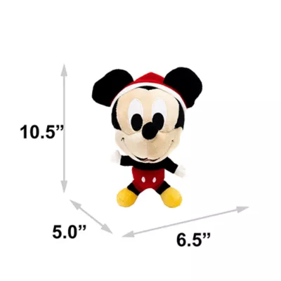 Product Buckle-Down Mickey Mouse Santa Hat Plush Dog Toy