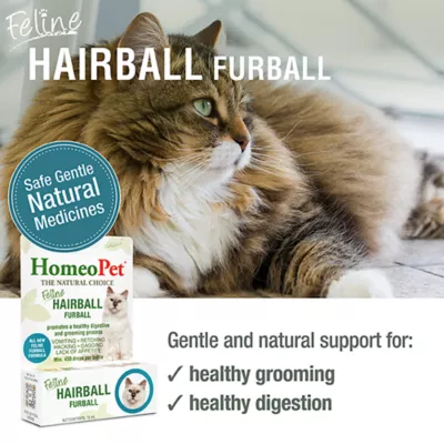 Product HomeoPet Feline Hairball Cat Supplement, 15 ml bottle