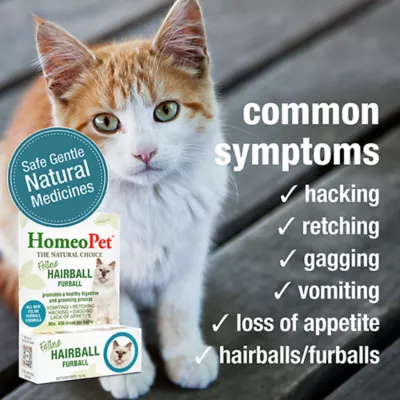 Product HomeoPet Feline Hairball Cat Supplement, 15 ml bottle