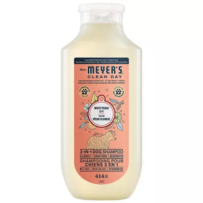 Mrs. Meyer's Clean Day 3 in 1 Dog Shampoo - White Peach Scent, 414ml - Image 1