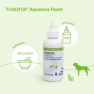 Product Dechra, TrizEDTA Aqueous Flush for Dogs, Cats & Horses, Mulituse Ear Cleanser