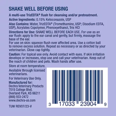 Product Dechra, TrizULTRA + Keto Flush Skin & Ear Cleaner for Dogs, Cats & Horses