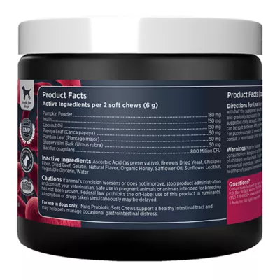 Product Nulo Functional Probiotics Dog Supplement, Made with Prebiotic and Probiotics, 90 Count