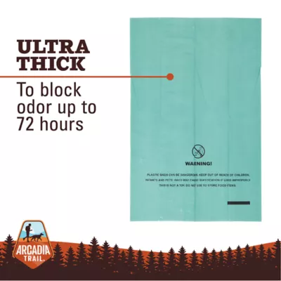 Arcadia Trail® Odor Sealing Dog Poop Bags - Ultra Thick - Purple & Blue - 60 Count - Image 2