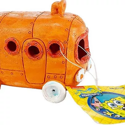Penn-Plax Spongebob Biki Botton Bus Aquarium Ornament - Image 4