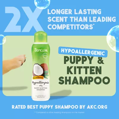 TropiClean Gentle Coconut Hypoallergenic Puppy & Kitten Shampoo, 591ml - Image 2