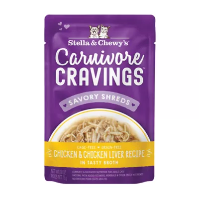 Stella & Chewy's Carnivore Cravings Adult Wet Cat Food - Grain Free, Savory Shreds, 2.8 Oz - Image 1