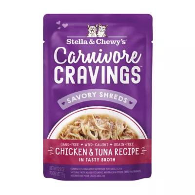 Stella & Chewy's Carnivore Cravings Adult Wet Cat Food - Grain Free, Savory Shreds, 2.8 Oz - Image 1