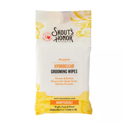 Skout's Honor HydroClear Grooming Wipes, Honeysuckle 100ct - Image 1