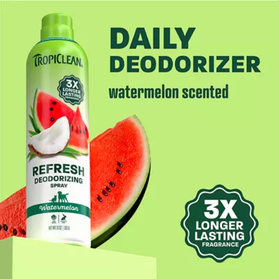 TropiClean Refresh Watermelon Deodorizing Spray For Dog & Cat - Long Lasting Scent - 10 FL OZ - Image 2
