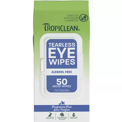TropiClean Tearless Eye Wipes For Dog & Cat - Daily Use - Dermatologist Approved - 50 Count - Image 2