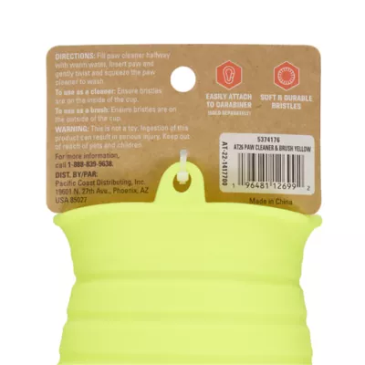 Arcadia Trail® Dog Paw Cleaner & Brush - Includes 1 Paw Cleaner & Brush - Yellow - Image 4